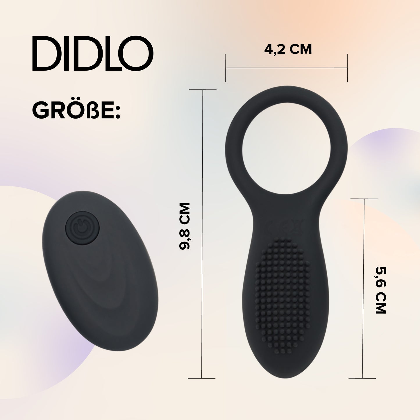 Didlo - Wireless Remote Vibrating Cock Ring schwarz