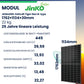 KLARBEIT - 2x Jinko Solar Black Frame 445 Wp + Kabel + AP Systems Inverter 800W + Flat